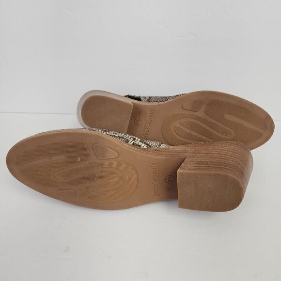 Gentle Souls Harlie Leather Snake Slingback Open Heel Bootie 9 - Picture 8 of 8